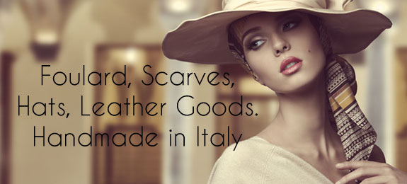 Elvifra fashion accessories, handmade italian leather gloves, silk foulard made in italy