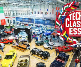 Elvifra at Techno Classica Essen Fair - Germany March 2020 fashion accessories, handmade italian leather gloves made in italy